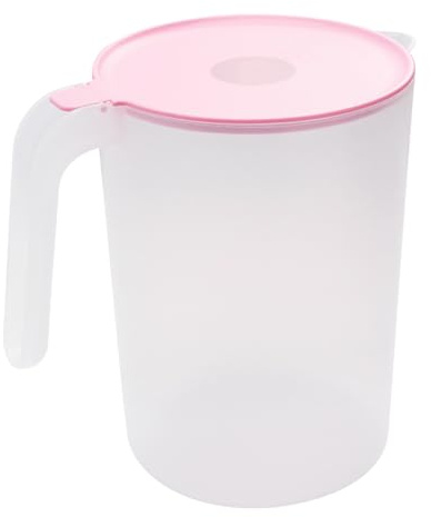 HEMOTON 2000ML Kühlschrankkrug Wasserkaraffe mit Deckel Wasserkrug Saftkaraffe Kunststoff für Heiß Kaltsaft Tee Saft Getränke Milch