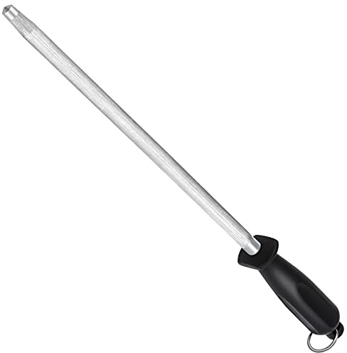 Honing Steel Knife Sharpening Rod 30.5 cm, Premium Carbon Steel Knife Sharpener Stick, Easy to Use Honer for Knives and Rod Sharpeners - Daily Maintenance