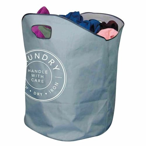 Laundry Basket - Extra Large 110L Capacity Folding Collapsible Washing Basket Sack with Strong Carry Handles for Dirty Clean Clothing Ironing Great for Home Kitchen Travel Holiday