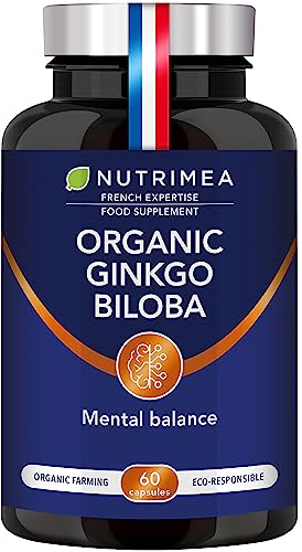 Laboratoires Nutrimea - Organic Ginkgo Biloba Supplement | with Organic Sage Extract - 60 Vegan Capsules certified organic ingredients - Non GMO - Lactose Free - Gluten Free