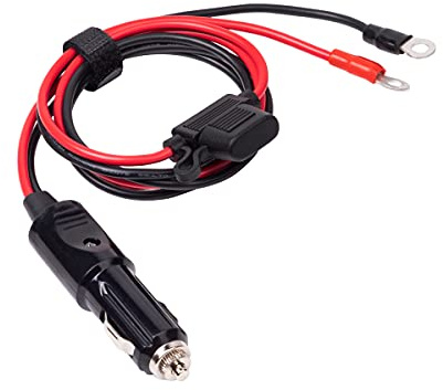 YCIND Heavy Duty 12AWG Male to Male Cigarette Plug Cigarette Lighter Adapter Charger Cord With LED Lights 6ft (6FT)