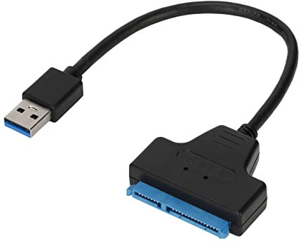 Elprico Adaptador USB 3.0 a SATA, 2,5 Pulgadas SSD HDD 3,5 Pulgadas HDD Conector de Disco Duro Externo Cable Adaptador de hibernación automática Soporte de Transferencia de Datos SATA UASP