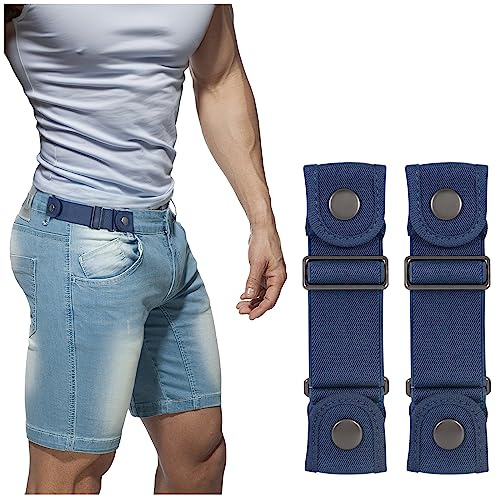 BELTROAD Gürtel ohne Schnalle Herren Elastischer Schnallenloser Gürtel | Seitengürtel, Unisex Gürtel ohne Löcher, Unsichtbarer Gürtel für Jeans Hosen, Schnallenfreier Elastisch, Schwarz Braun