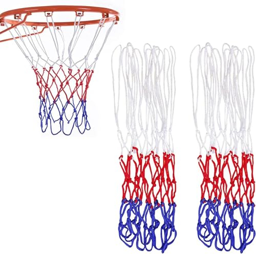 Red de Baloncesto, para Uso Interior o Exterior, Red de Repuesto Profesional, Red de Pelota Resistente a la Intemperie, 12 bucles, 3 Piezas