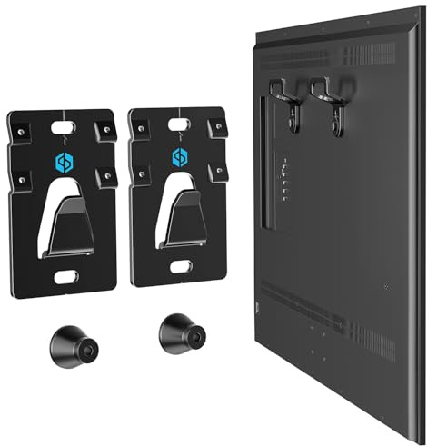 Supcline No Stud TV Wall Mount for Most 26-100 inch TVs Up to 200lbs | Drywall No Drill TV Mount, 1.18'' Low Profile Studless Wall Mount TV Bracket, Easy Install, Non Damage Wall