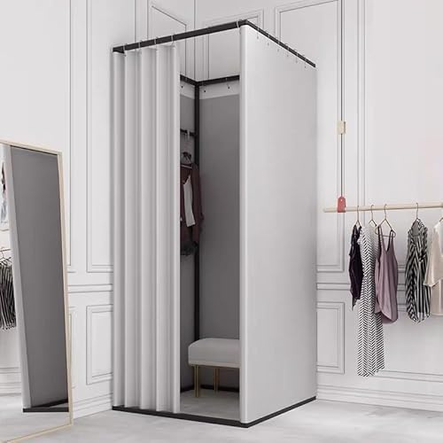 TEENKON Umkleidekabine Freistehend, Bodenstehende Tragbarer Umkleideraum für Büro Einkaufszentrum Bekleidungsgeschäft Fotostudios Boutiquen
