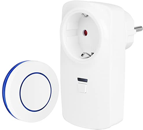 Haofy Pratica Presa Wireless a 2 Vie, Presa per Telecomando, Comodo Garage, Ufficio, Industria per Elettrodomestici (Spina UE 250V)