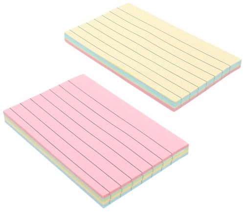 DIYEAH 180stücke Linierte Karteikarten Bunte Schreibkarten Für Notizen Und Organisation Für Schule Und Büro Für Stifte