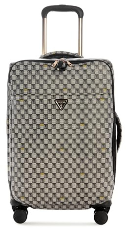 GUESS G-Wave Koffer mit 8 Rädern, schwarzes Logo, Handgepäck, 50,8 cm, Schwarzes Logo, Carry-On 20-Inch, G-Wave Koffer mit 8 Rollen, 50,8 cm