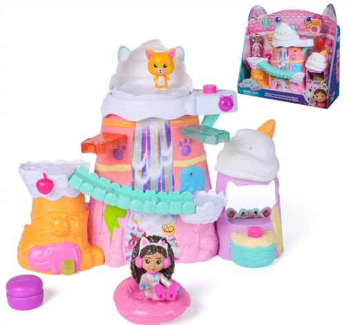 LA CASA DE MUÑECAS DE GABBY - Pack Escenario Montaña Dulce de La Película de Gabby's Dollhouse con 2 Figuras + 8 Accesorios + Juguete Sorpresa - 6074119 - Juguetes Niña 3 años + - Regalo Niña 3 años +