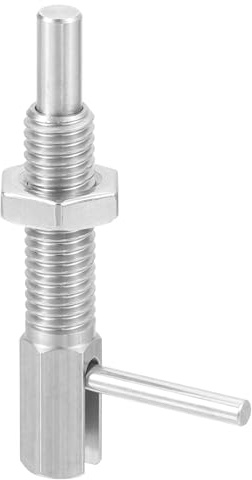 QUARKZMAN Goupille Plongeante Indexée Rétractable, M8 l Ressort Plongeur en Acier Inoxydable Loquet à Ressort Télescopique avec Écrou pour Machines Construction Navale