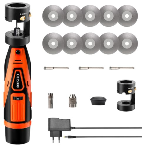 Affûteuse électrode en tungstène 12 V, 4 tailles de tête à 4 angles, meuleuse sans fil en tungstène pour soudage tig avec bloc de meulage plat, fente de coupe, multi-angles et décalages