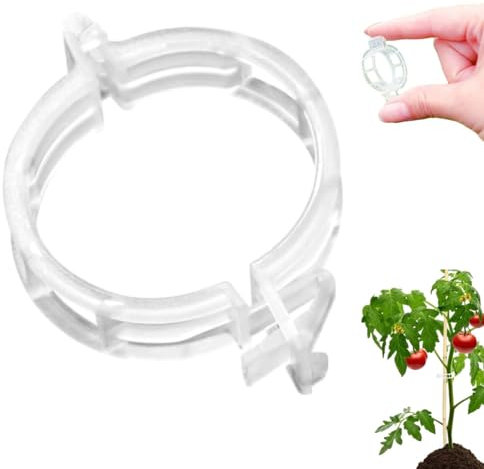 Topbashgo Giardino Piante Clip di Supporto, Supporto per Piante, Clip per Piante da Giardino, Plastica Garden Plant Flower Clip, Clip per Innesti Giardinaggio, Pomodoro Verdure Clip (100, Bianco)
