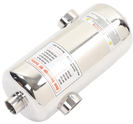 RASTKY Solarpool -Wärmetauscher 40 KW Edelstahl -Spa Heizung für Schwimmbäder Kompaktes Design, für die Wärmewiederherstellung