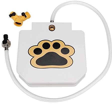 Yechiry Fontaine d'eau pour Chien, Fontaine d'eau Potable pour Chien, Distributeur Extérieur pour Animaux Domestiques avec Valve Plastique et Tuyau Machine D'arrosage Automatique