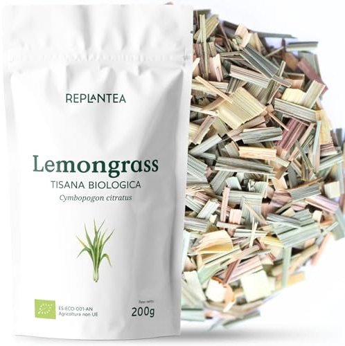 REPLANTEA Infuso di Lemongrass Biologico 200g | Tè di Citronella Rinfrescante e Digestivo | Ingrediente Detox Naturale | Cymbopogon Citratus Sfuso