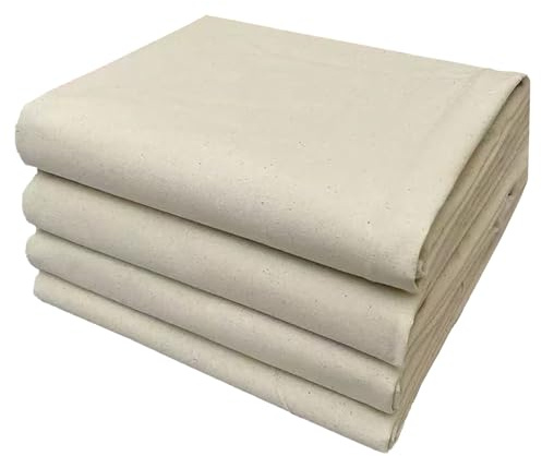 Engrosado Tela Calicó 100% Algodón Natural Sin Blanquear 1 PCS Calico 100cm x 160cm Tela de Algodón Calico Resistente al Desgaste Tela Loneta por Metros para Coser Almohadas Manteles Bolsos