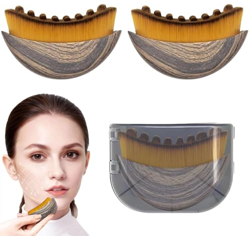 2 brosse pour le visage, brosse de contour du visage, brosse de massage de drainage lymphatique, Masseur de Drainage Lymphatique pour Le Visage, Le Menton et la Mâchoire