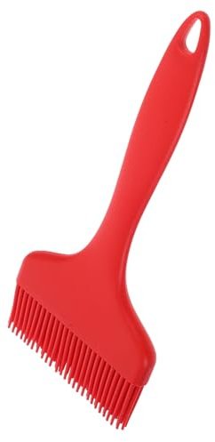 DECHOUS Pinceau à Badigeonner Confortable à Tenir Large Résistant la Chaleur en Silicone Rouge Étaler l'huile Uniformément sur Pâtisseries et Barbecue