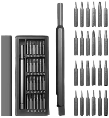 Home Repair Toolkit 25-in-1 Magnetic Screwdriver Set Computer & Electronics - 24 Detachable Steel Bits