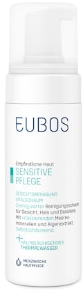 EUBOS SENSITIVE PFLEGE | Gesichtsreinigung Vitalschaum | Für empfindliche Haut | Cremig-zart und selbstschäumend | Entfernt Make-Up-Rückstände | Hautverträglichkeit dermatologisch bestätigt | 150ml