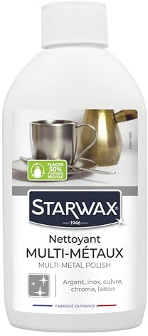 STARWAX Nettoyant multi-métaux 250ml, nettoie et fait briller chrome argenterie laiton cuivre et zinc, retarde l'oxydation, parfum agréable, convient à l'entretien courant