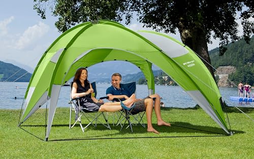 Berger Pavillon Bologna 280x280 cm | Gartenpavillon Wasserdicht & stabil mit UV50 inkl. 2 Seitenteilen | Faltpavillon Partyzelt ideal für Sonnenschutz Terrasse Camping Garten | Ultraleicht & kompakt