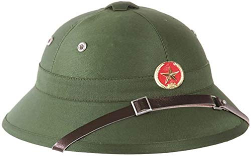 Mil-Tec Miltec - Casco tropicale Vietcong con distintivo nero, taglia unica