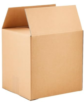 Versandkarton Karton 200 x 200 x 200 mm (Außenmaß 205 x 205 x 205 mm) Faltkarton Verpackungen Bücherkartons 1-wellig quadratisch mit Deckel Braun (20 Stück)