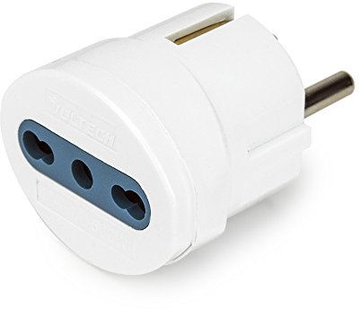 Vultech AT-06 Type L (IT) Type F Blanc adaptateur prise d'alimentation - Adaptateurs prises d'alimentation