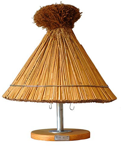 Hiss Reet® Vogelfutterhaus, Vogelhaus - mit Reetdach I Futterhaus für Vögel aus Reet & Metall I AHRENSHOOP I ideal für Balkon und Garten I wetterfest I 48 cm