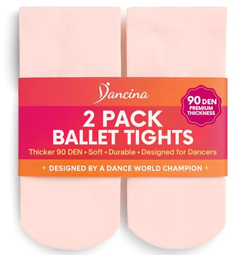 Dancina Toddler Dance Tights Girls Ballerina Soft Stockings S (3-5) Ballet Pink x2