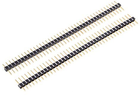 sourcing map 2mm Steigung 40P Einreihige Gerade Steckverbinder 10 Stk. | Stift Leiste für Prototyp Schild