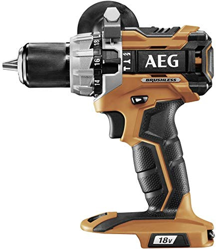 AEG BSB18C2BL-0 Trapano a Percussione Brushless 18V Compatto, Batteria Non Inclusa, Lunghezza 183mm, Potenza Fino a 60Nm/65Nm, 2 Velocità: 0-500/0-1950 g/min