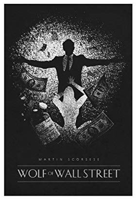 Wolf of Wall Street kultiges Vintage-Filmposter, Leinwand, Schlafzimmer, Dekoration, Sport, Landschaft, Büro, Raumdekoration, Geschenke, 40 x 60 cm, ohne Rahmen