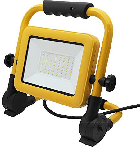 Long Life Lamp Company LED Work Light Portable 50w Flood Light Plug in Wire Indoor Outdoor IP65 6000k WL03 for Job Site Lighting
