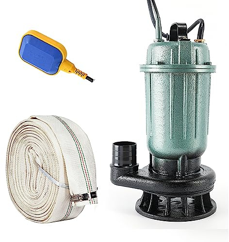 Sump Pump,1HP 4000GPH Submersible Clean Dirty Water Pump with Automatic Float Switch and 66FT Hose,Submersible Sewage Utility Pump for Pools, Garden,Pond,Irrigation,Flooded Areas