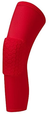 ZONTO Knieschoner Basketball Volleyball Kniepolster Cellular Foam Support Kompression Bein Sleeves Kniepolster Unterstützung Sport Kniepolster-2Pc Red,L