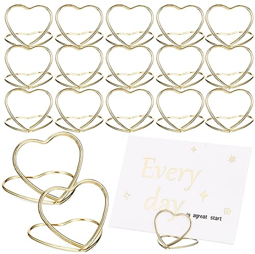 48stücke Herz Tischkartenhalter Für Hochzeiten Tischnummernhalter Aus Metall Elegante Platzkartenhalter Für Romantische Anlässe Dekoration Für Partys Und Veranstaltungen