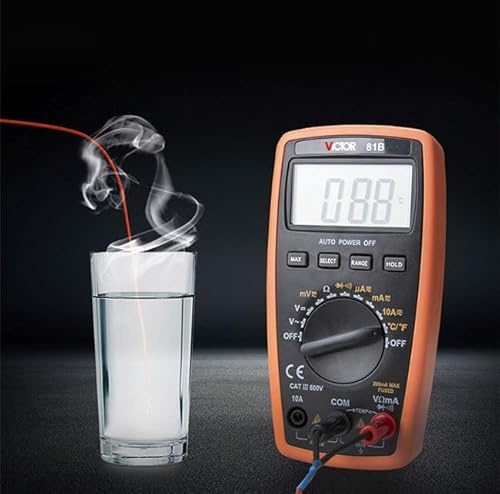 GuliTech VICTOR/RuoShui 81B/81D Auto Range Digital Multimeter 1999 Counts Large Lcd Display Small Type Resistance Capacitance Frequency Temperature(VICTOR 81B)