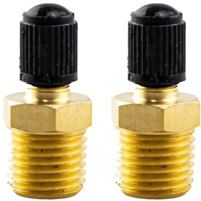 2PCS Tank Valve, Anti-Corrosion Schrader Valve Standard Valve Core with 1/4'' Male NPT for Air Compressor Tanks