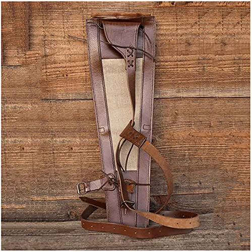 Mittelalterlicher Pfeilköcher im Vintage-Stil, Kunstleder, Bogenschießen-Köchertasche mit verstellbarem Schnallenriemen, traditionelles Herren-Pfeilholster für Jäger, Jagd, Bogenschießen, Zubehör, B