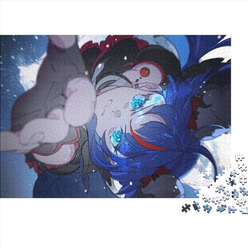 Anime-Mädchen Puzzle 1000 Teile,Geschicklichkeitsspiel Für Die Ganze Familie, Manga Puzzles 1000 Teile,Farbenfrohes Holz Puzzle Für Erwachsene 1000pcs (75x50cm)