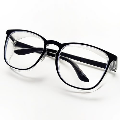Yier Mei Safety Glasses Anti Fog Goggles for Nurses Women Protective Eyewear, Eye Anti Dust UV Protection Glasses for Women Men (Black)