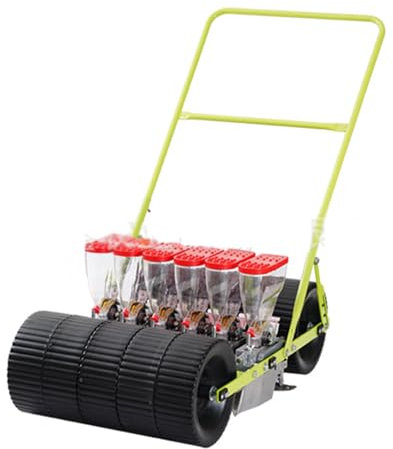 GXLDIANPU Hand Push Garden Seeder, Precision Seeder, Plant Spacing and Row Spacing Are Adjustable, Machine Depth 0-4cm, Suitable for All Terrains.