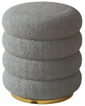Sgabello da trucco con vano portaoggetti, sgabello rotondo per toeletta per la casa, sgabello basso con contenitore nascosto, sedia moderna per trucco per camera da letto