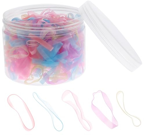 DECOMELODY 500st Hårsnoddar Elastiska Gummiband För Hår Håraccessoarer För Flickor Och Kvinnor Stretchiga Och Skonsamma Mot Håret Engångs Hårband För Tjockt Och Tunt Hår