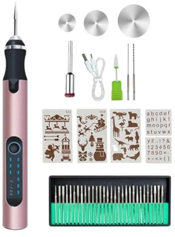 GIWFBQTR Gravierstift, Gravierstift für Metall, Glas und Kunststoff, Gravurstift Set Gravurwerkzeug Rosa