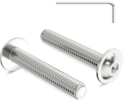 Zuyya M5 x 30 mm Linsenkopfschrauben mit Flansch, M5 Schrauben, 20 Stück