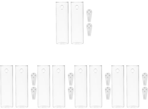 Toyvian 10pcs Wall Hanging Vase Glass Flower Vase for Plants Indoor Home Decor Plant Holder for Nursery Pots Bulk for Wall Flowers